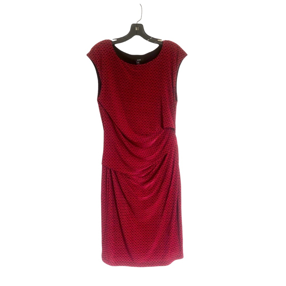 Jacob | Red/Black Print Jersey Dress
